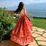 2025 New High-End Dress Seaside Resort Sling Leading Women's 2025 Summer Beach Dress