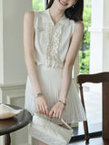 Flower ڡ†åÌ× Wooden Ear Knitting / Skirt Set Fashion Two Sets