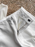CHAO Grade Recommendation!The Version Is Excellent! Imported Pure 1 Cotton Sickle Jeans Female Cocoon High Waist Thin Nine Points
