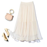 2026 Spring And Summer New Women's Irregular Folding Loose Leisure Light Fluffy Cake Dress Half-Body Dress