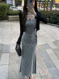 French Pure-Fant Wind-Style Bow Bow Sling Dress Sun-Screen T-Shirt Suit Women's Summer Popular Beautiful Suit This Year