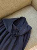 The Casher Is Recommended, A Huge Sense Of Quality!High Waist Thin-Folding Design Skirt Linen-Blend Half-Dress Skirt