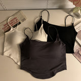 935 # Spice Girls With Chest Pads Small Vest Sling Women's Summer Tight Short Inside The Bottom Shirt Sleeveless Wear