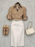 Light People Know To Wear ~ Old Money Style Linen Cotton Shirt Women French Relaxation Sense Professional Commuting Shirt