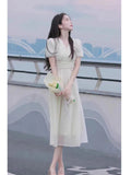 Sweet 2025 Summer New Hepburn Light And Thin Dress With Slim High-Student French Dress