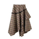Korean In The Autumn And Winter Of 2025 Wearing A Three-Piece Suit Jacket + Bottom Top + Check-Fitting Skirt Super-Class