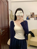 988# Early Autumn New Pure-Haired Lace Lace Warm Sling Vest Slimming Female Fixed With Chest Cushion