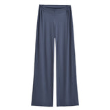 Purely Want Girl V-Shaped Waist-Hanging Feeling Modale Zip Thin Slacks Home Fitness Pants Wide Leg Trousers New