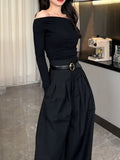Early Autumn New Able-Wear Temperamental Women's Fashion Fashion Fashion High-End Feeling Small Fragrant Shoulder Trousers