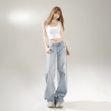 YC& Vintage Low-Rise Hottie Loose Broad-Legged Trousers Spring And Summer Straight Jeans Women & Trousers Lengthened