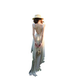 Beautiful Splicing Big-Lup With Lace Strapped Lace Dress Pure Desire Holiday Elegant Fairy Show Skinny Dress Girl Summer