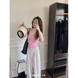 1019 # One Cup Sling Small Vest Woman Lazy Thread Cotton Inside And Outside Wearing A Slimmed Hottie Thin Summer
