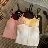 Autumn And Winter Vintage Knitted Jasmine Sling Female Sweet Wind Small Man With Chest Pad Slings