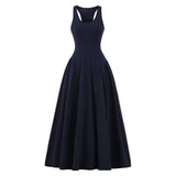 Kendou White Sexy Spring And Summer New Temperament To Accept The Waist Of The Vest Bare Back Long Dress Woman