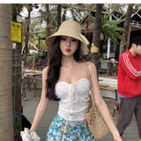 Dopamine Pure Hot Girl Yellow Breast Strapped Woman Summer Seaside Holiday Style To Take Pictures And Wear Atmosphere