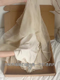 Apricot Skirt Spring And Summer 2026 New High-Rise Thin A Word Hundred Folded Lotus Leaf Side Long Skirt