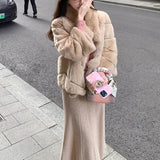 Thousand Gold Soft Rabbit Short Coat Loose To Keep Warm Fur Coat Women Autumn And Winter