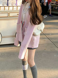 Milk Fragrant Little Baby Fried Chicken Love ~ Heavy Industry Tight Knit Warm Knitting Big Shirt Coat Girl Spring
