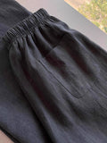Tian Silk Linen Pants 2026 New Cotton Broad Leg Pants Women Spring And Summer This Year's Popular Syringe Trousers Slacks Thin