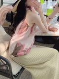 Who Said It Is Not Pure Love Of God Of War? Chiffon Short Dress Shoulder Shirt Spring And Summer Fresh And Sweet