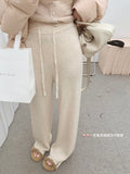 Resurrection Line ~ 48 Double-Sided Weaving Method Beloved Knitted Trousers Straight-Tight Hanging Casual Pants Woman
