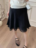 2026 Acetic Acid-Singeniced Skirt Half-Dress Girl Spring And Summer High Sense High Waist Thin Small Man A Word Bag Hip Skirt Fishtail