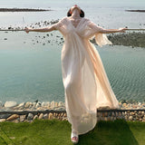 2026 New White Moonlight Chinese Holiday Fairy Dress Retro Temperament High-End Dress Temperament Two-Piece