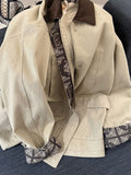 Old Money Wind Colliding With The Collar Trench Coat Women's Autumn 2025 New Retro Casual Temperament Long-Term Jacket