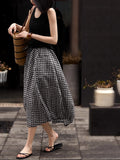 Âý-Tide Paris Bubble Crepe Muscle Moisten Cotton Loose Lantern Skirt Elastic Waist Half Skirt Boa Boa Boaster 25 Years