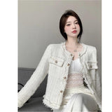 Small Fragrant Coat Woman 2026 Spring And Autumn New French Design Temperament Wear Long Sleeve Chic Short Top Woman