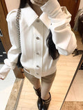 Spring And Autumn Korean High-Grade White Collar Jacket Thin Coat Women's New Loose Short Top