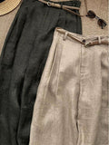 This Year's Popular Karny Linen Broad-Legged Trousers ¡ô 26 Summer High-Rise Thin Slackness Of The Straight Leisure Trousers