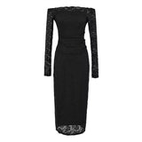 Famous Temperament Shoulder Repair Slimming After The Opening Of The Lace Dress Sexy Birthday Evening Dress New