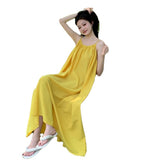 Hainan Sanya Resort Beach Dress Sexy Loose Back Dress Xishuangbanna Sling Design Long Dress Summer