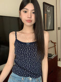 1049# People Cotton T-Flower Short-Term Age Reduction Wearing Sling Vest 2025 Summer Hottie Outside To Repair The Beauty Of The Back Woman