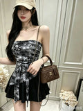 3030# Summer New Camouflage Printing Binding Splicing Bra Vest Body Body Girl Integrated With Breast Pad Top