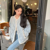 [Fujia Qianjin] Winter New Splicing Small Incense Down Jacket Fashion Short Outer Wear Thin Top Woman