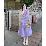 Summer Small Flying Sleeves Loose Version Of The Princess Dress New Sweet Temperament Meat Mask Dress French High-End Long Dress