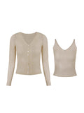 Sponge Ice Sunscreen Group Summer Just Need Thin Sky Silk Slings + Cardigans Two Sets