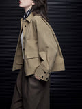 Qaqi Short-Case Work Jacket Women's Autumn 2025 New Products Relaxed Leisure Simple And High-End Feeling