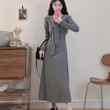 Early 2025 New Niche Design Sense Fashion Thin And High-Waisted Dress Waist French Temperament Dress