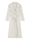 Clutocracy Wind Jacket 2.0 Windcoat Women's Long Spring And Autumn High-End Sense Korean Coat Small White
