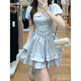 French First Love Doll Collar Dress Girl Little Summer In The Escape Princess Cake Dress To The Waist Fairy Fluffy Skirt