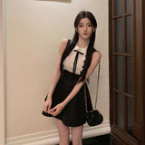 2025 Summer French Thousands Of Gold Style Splicing Lace Doll Skirt Body Waist A Skirt Elegant Sleeveless Short Skirt