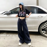 Vintage Loose Broad Leg Pants Mop With Straight Jeans Women's Spring And Summer New & Trousers Lengthen