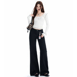 Hottie | No Legging Horseshoe Trousers Blue Gray Micro-Tipped Jeans Women Autumn 2026 New High-Rise Thin