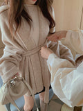 Full Of Early Autumn Lazy Sweater Knitted With Open Shirt Women's Autumn New