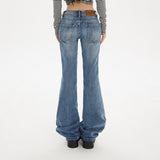 YC& Vintage Trumpet Trousers Slimming Slimming With A Small Play Autumn And Winter Jeans Woman