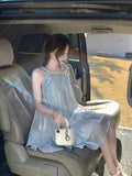 Holiday Wind Seaside Necromanite Hanging Neck Doll Dress Woman New Summer Gold Temperament Dress