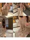 Oxygen Beauty~Slender Baby Hair Knitted Shirt / Vest Two-Piece Set Of Top Femininity Commuting